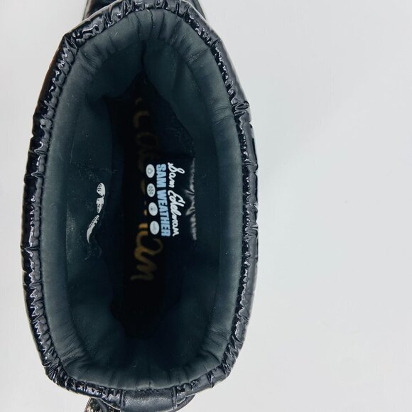 SAM EDELMAN Carlton Black Patent Leather Snow Boots Size 6 - Picture 7 of 9
